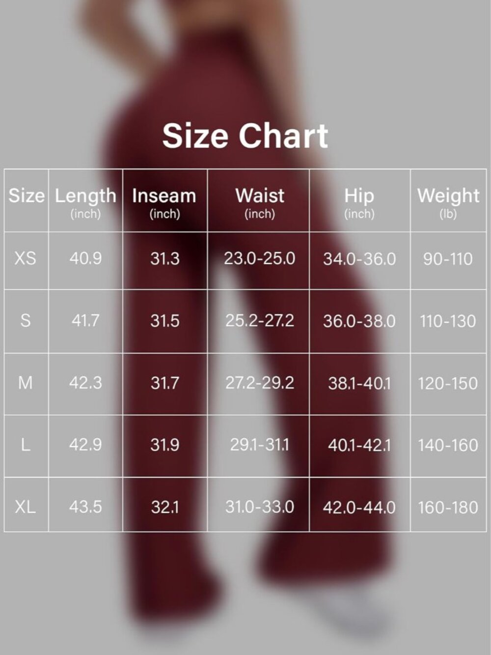 Women's Anchor Red High Waist Stretch Casual Straight Bottoms Wide Leggings - Picture 6 of 6